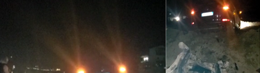 Shkak mungesa e ndriçimit/ Shoferi ngatërron rrugën, makina përfundon mbi rreth-rrotullim, plagosen 2 persona