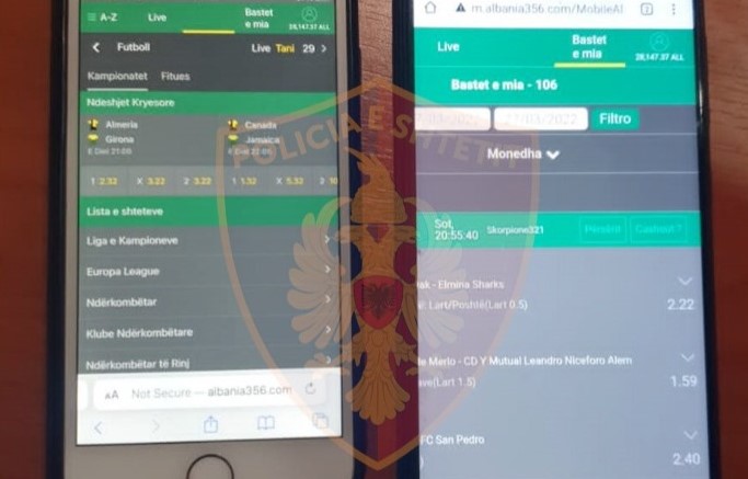 Organizonin lojëra fati me anë të aparateve celulare, arrestohen 2 persona