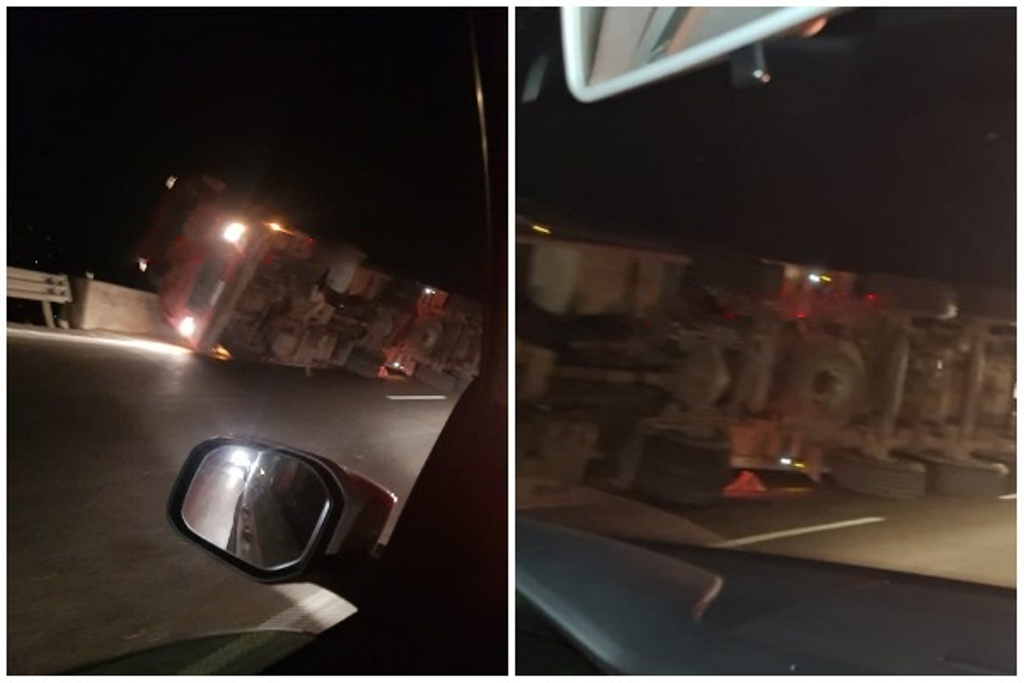 Aksident i rëndë/ Trajleri përmbyset në mes të rrugës, krijohet trafik në qarkullimin e mjeteve