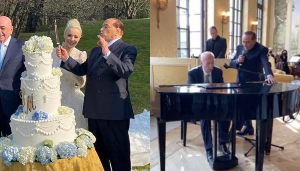 Dalin pamjet nga ceremonia martesore e Berluskonit me partneren 53 vite më të re (VIDEO)