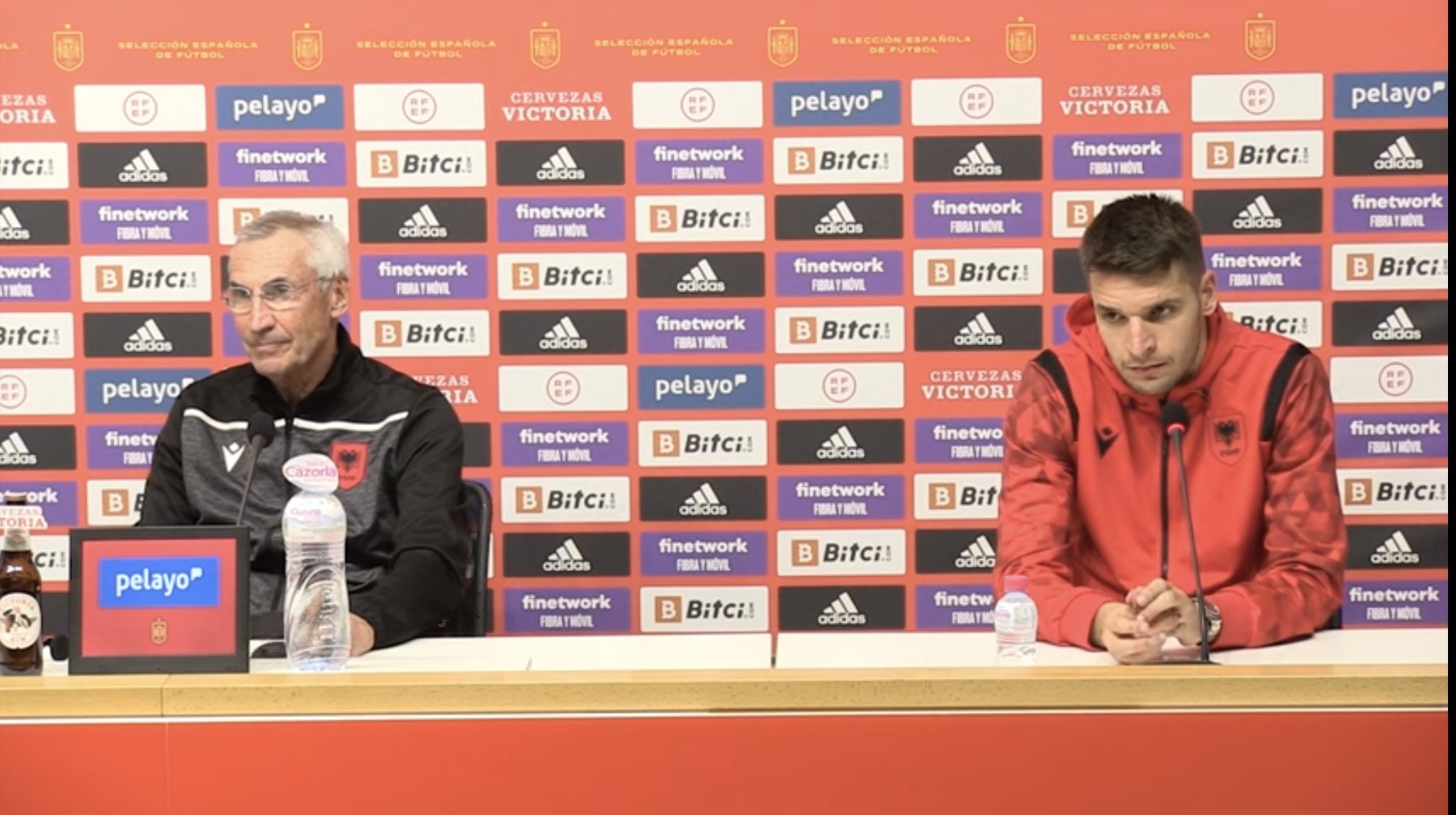 Post Spanja/ Reja dhe Gjimshiti në konferencë për media: Të keqardhur për rezultatin, luajtëm mirë