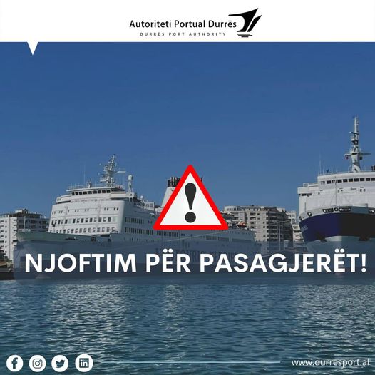 Trageti i linjës Ankona-Durrës has vështirësi në lundrim, APD-ja: Mbërrin nesër. Jemi në monitorim të situatës