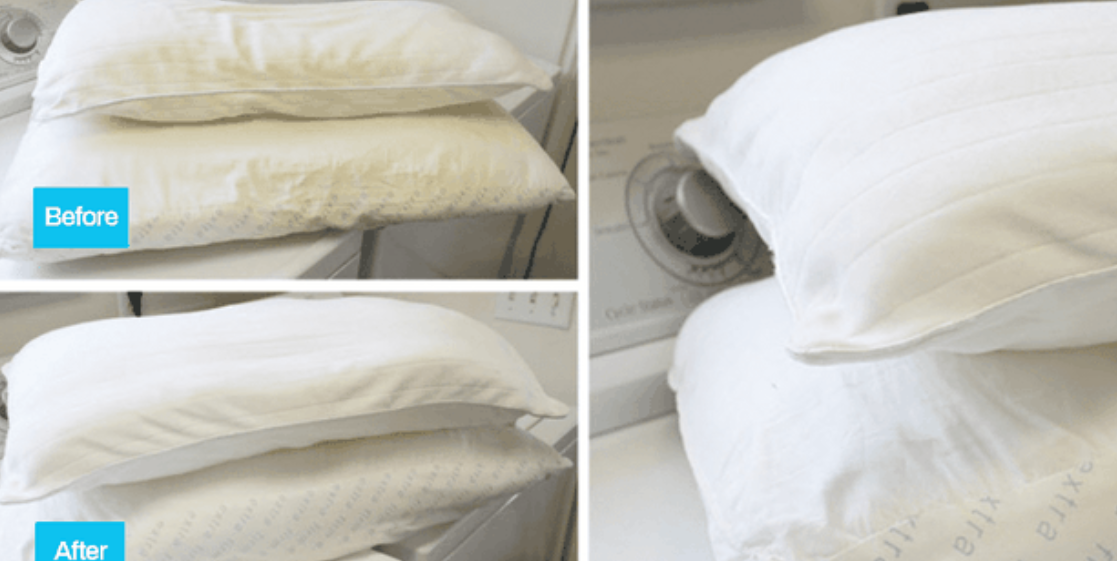 Hiqni ngjyrën e verdhë nga jastëkët në shumë pak minuta