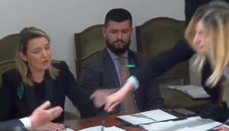 Sherr te Komisioni i Edukimit, deputetja demokrate i heq me forcë mikrofonin ministres