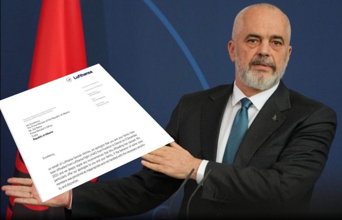 “Kërkojmë ndjesë që ju dhe familja juaj…”, pas incidentit në Gjermani, Lufthansa i kërkoi falje Ramës (letra)