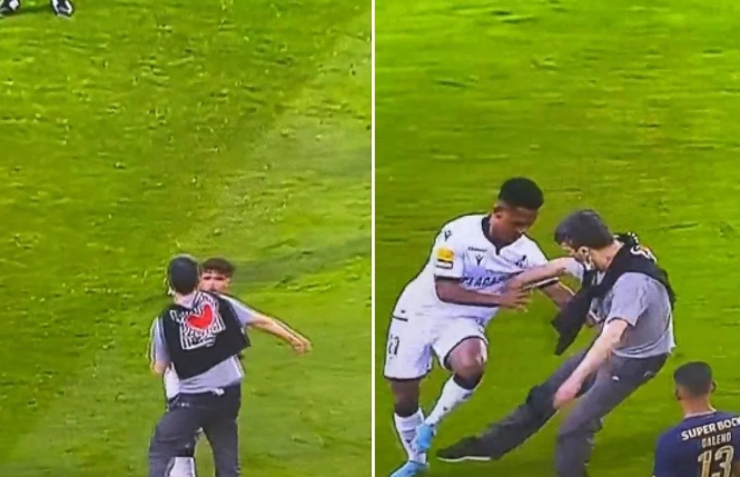 Skena të pabesueshme nga Portugalia! Tifozi futet në fushë dhe godet dy lojtarë të ekipit të tij, po humbisnin ndaj Portos