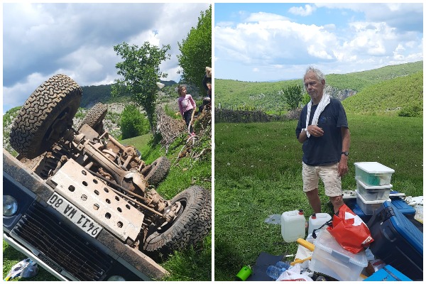 Tjetër turist i huaj aksidentohet duke eksploruar malet shqiptare, i përmbyset makina (FOTO)