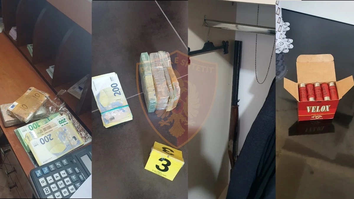 47-vjeçarit i sekuestrohen 108 mijë Euro dhe armë gjahu pa leje
