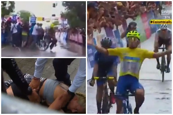 Fitoi garën dhe shtypi gruan, ngjarje e pabesueshme me çiklistin në Kolumbi
