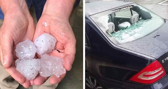 VIDEO/ Pas të nxehtit afrikan, stuhitë “bëjnë namin” në Itali, breshëri 10 cm shkatërron makina dhe banesa