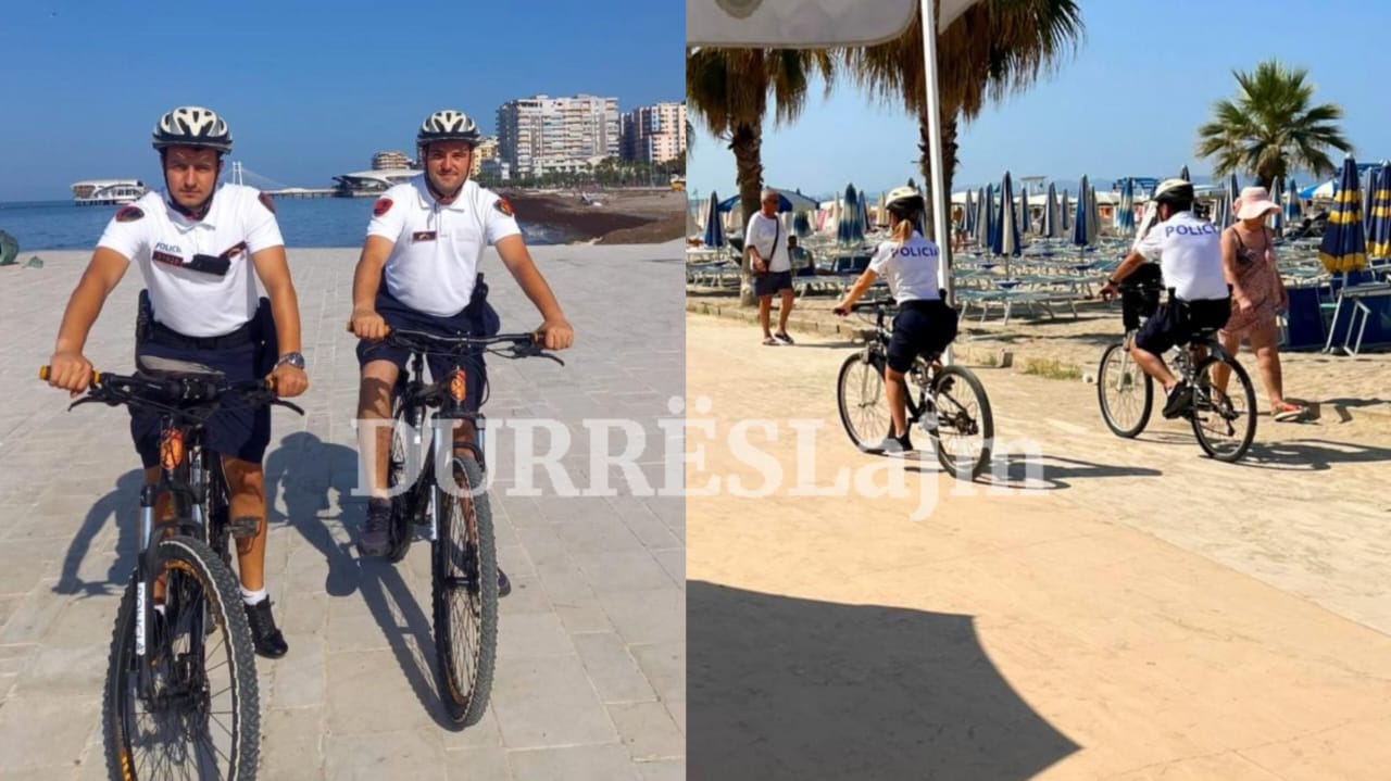 Si në Miami/ Me biçikleta e veshje të reja, policët patrullojnë bregdetin (FOTO)