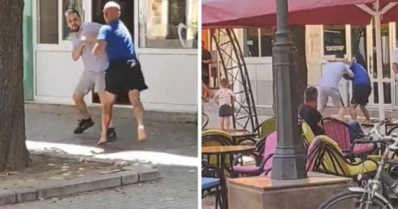 Çështja e Kosovës fut në sherr 2 politikanë të tjerë serbë, rrihen me njëri-tjetrin si fëmijë në mes të qytetit (VIDEO)