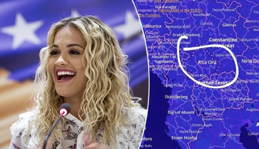 ​Publikohet harta e vendlindjeve të VIP-ave, Rita Ora krenare që është lindur në Prishtinë