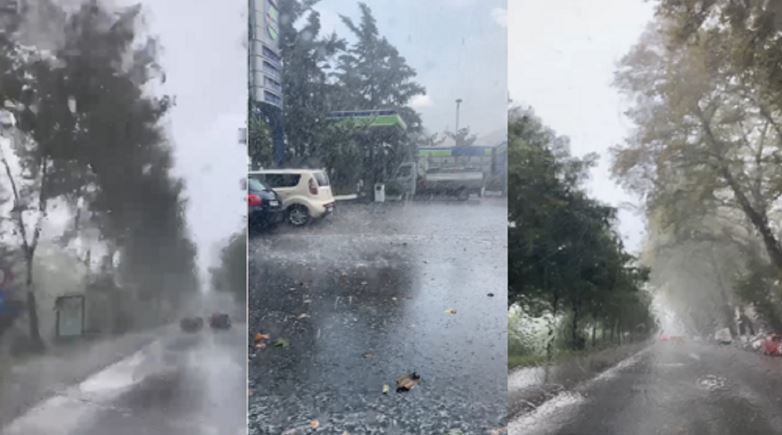 Ndryshon moti, Tirana përfshihet nga reshje të dendura shiu dhe breshëri