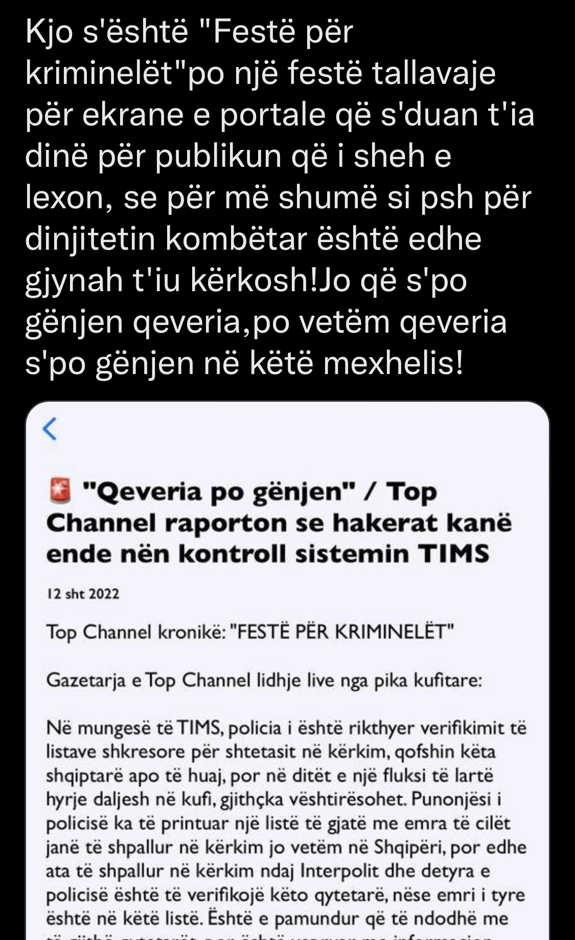 Rama sulmon “Top Channel”: Janë kthyer në një festë tallavaje, s’duan t’ia dinë për publikun që i lexon!