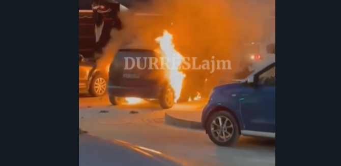 Durrës/ Merr flakë makina në lagjen nr.4, zjarrvënie e qëllimshme?