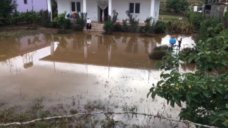 Reshjet e shiut përmbytin Shkodrën, banesat nën ujë