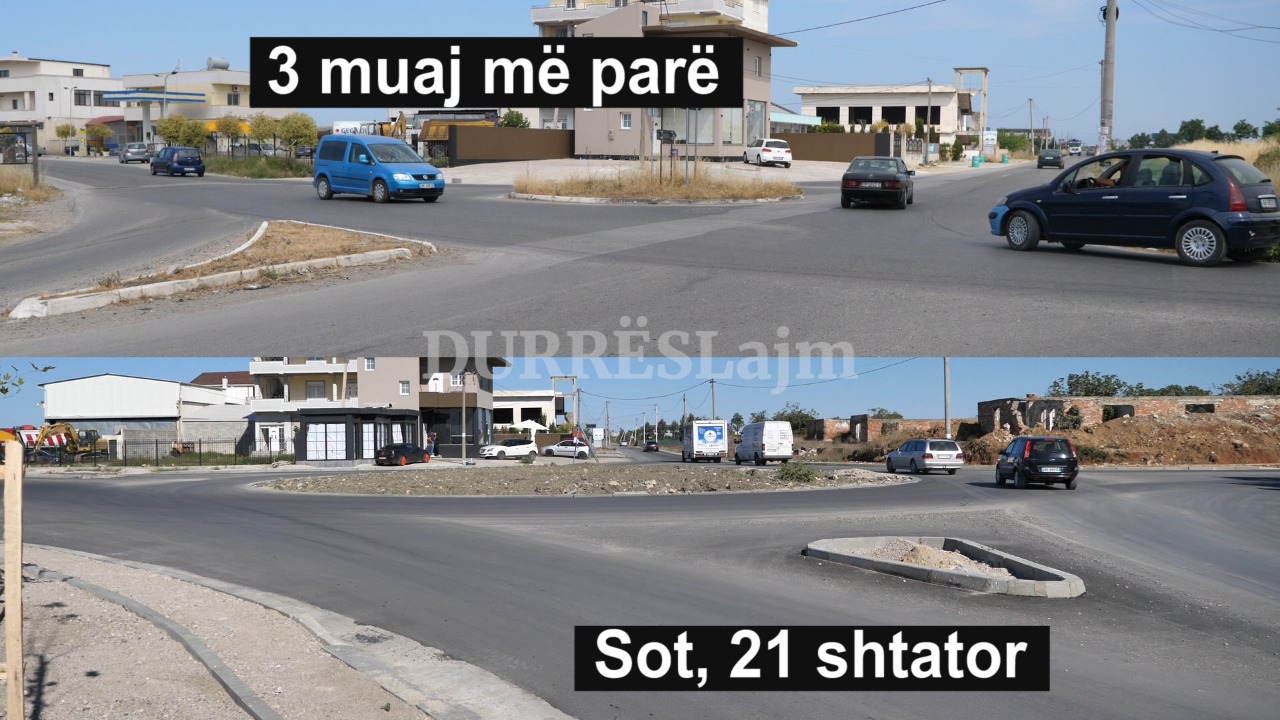 Rikonstruksioni i rrugës &#8220;Miqësia&#8221; rregullon rrethrrotullimin e çuditshëm në Durrës (VIDEO)