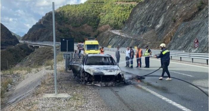 Digjet një makinë në Rrugën e Kombit, detajet e para