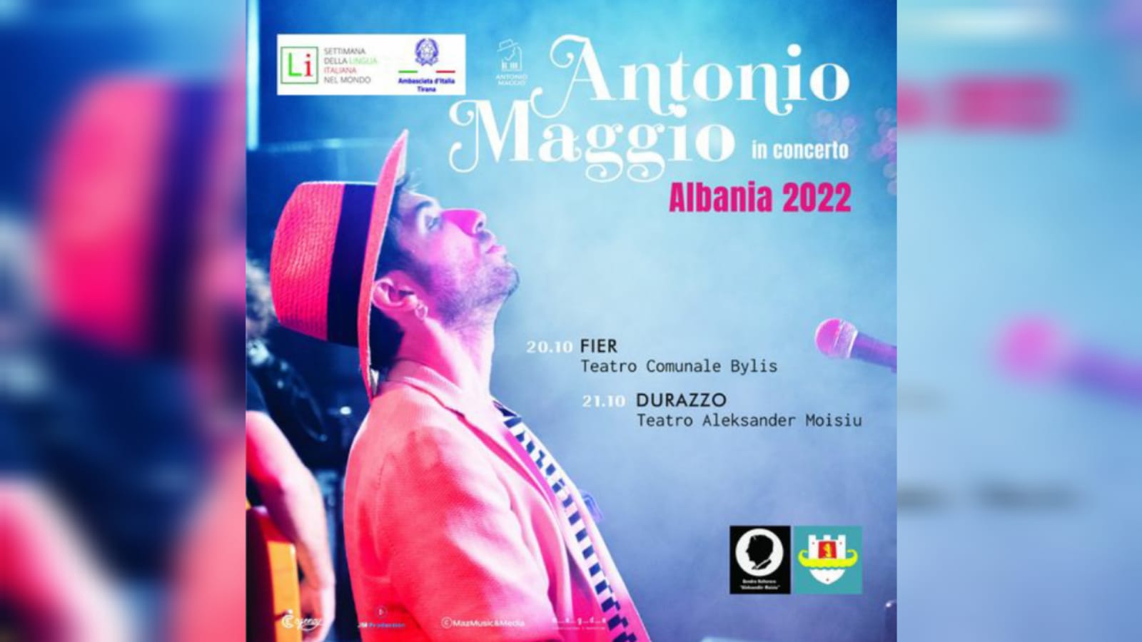 Këngëtari italian i muzikës pop do të performojë në Teatrin &#8220;Aleksandër Moisiu&#8221; në Durrës
