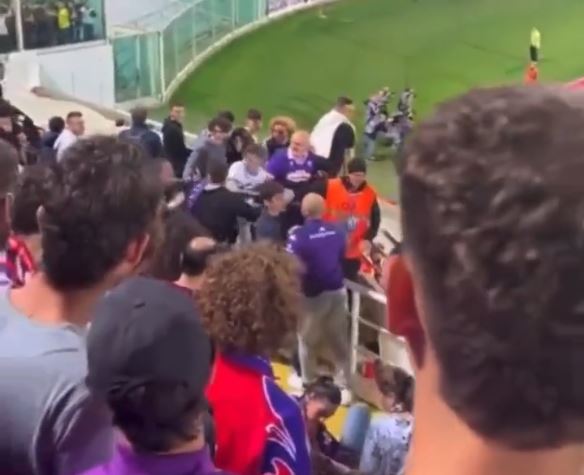 Tifozi zikaltër festoi golin e fitores, plas sherri në fundin e sfidës Fiorentina-Inter