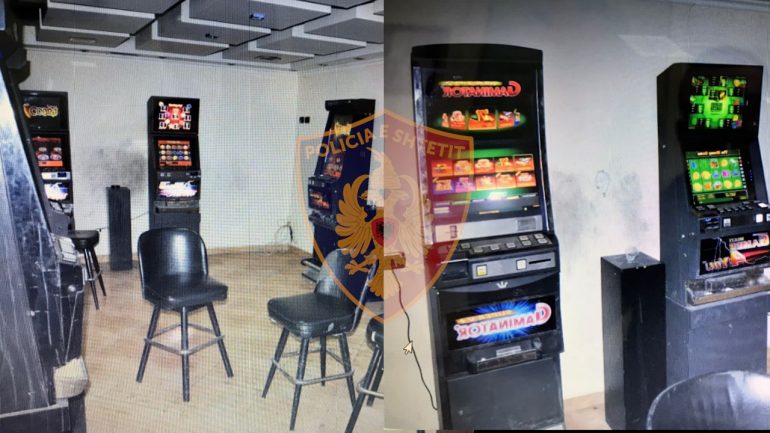 Kishin kthyer ambientin në mini-kazino, arrestohen dy administratorët e lojërave të fatit