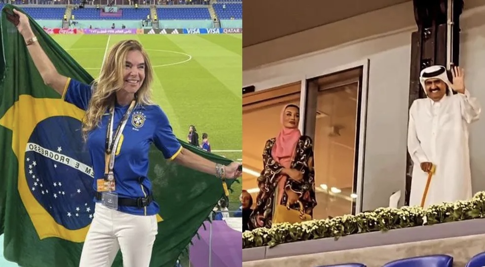 Sheiku përshëndeti me dorë influencuesen braziliane, reagimi i gruas së tij bëhet viral (VIDEO)