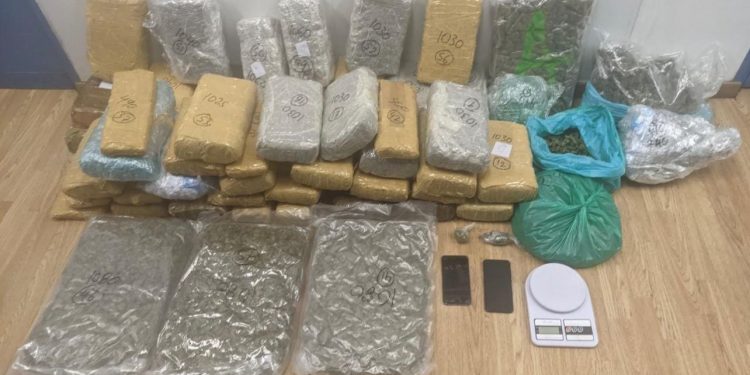 Arrestohen dy shqiptarë në Athinë, sekuestrohen 82.5 kg drogë