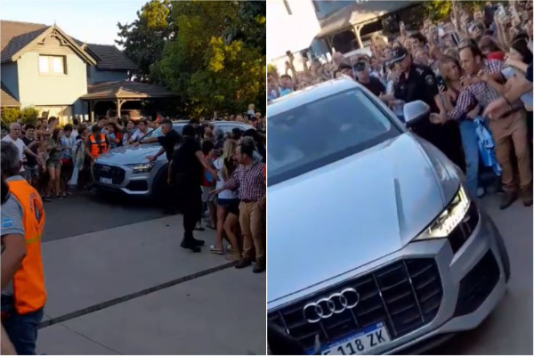 Mesin nuk e lënë të shkojë as në shtëpi, shikoni pritjen që i bëjnë tifozët në hyrjen e banesës