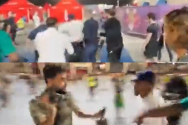 Samuel Eto humbet toruan, godet kameramanin me shkelm në fytyrë