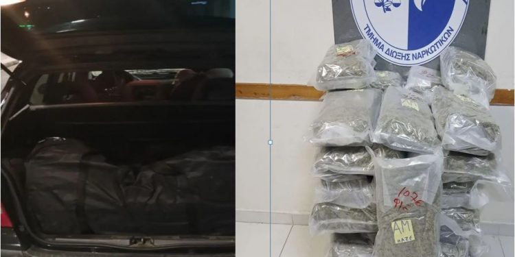 Trafik droge nga Shqipëria drejt Greqisë, kapen rreth 35 kg marijuanë, pranga shoferit