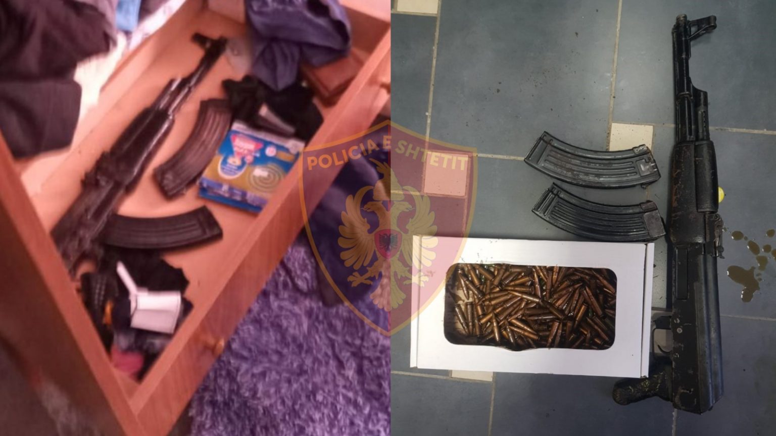 Autor i disa grabitjeve/ Arrestohet 32-vjeçari, sekuestrohet 1 kallashnikov dhe municione luftarake 
