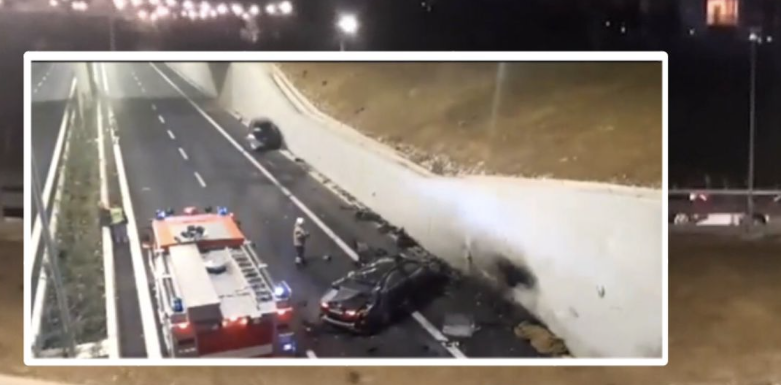 Aksident i rëndë në autostradë, makina bie nga mbikalimi, ka viktima dhe të plagosur