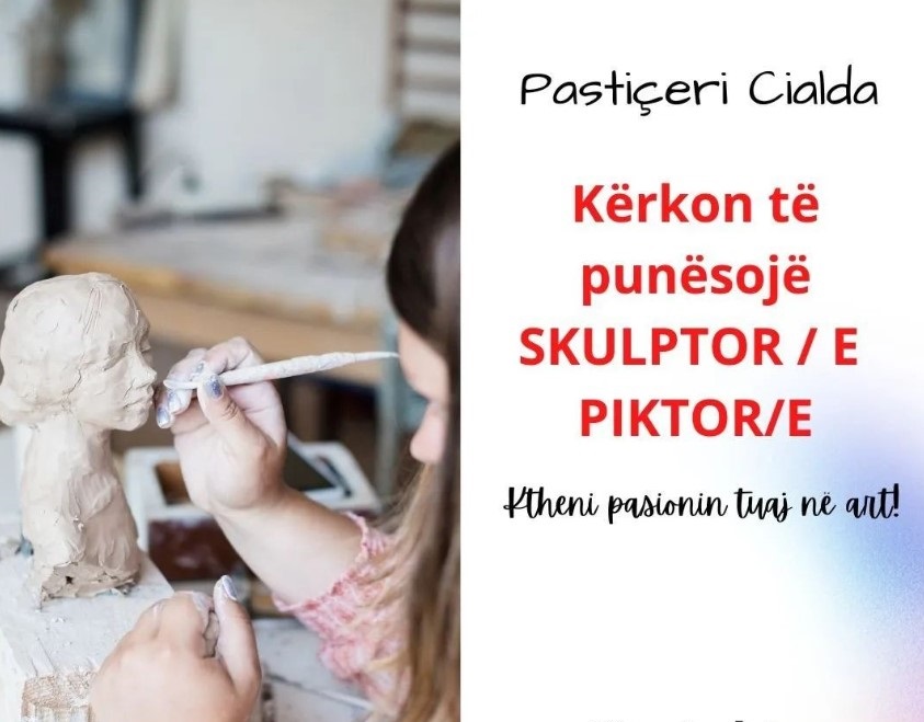 Pastiçeri “Cialda” në Durrës kërkon të punësojë skultpor/e; piktor/e