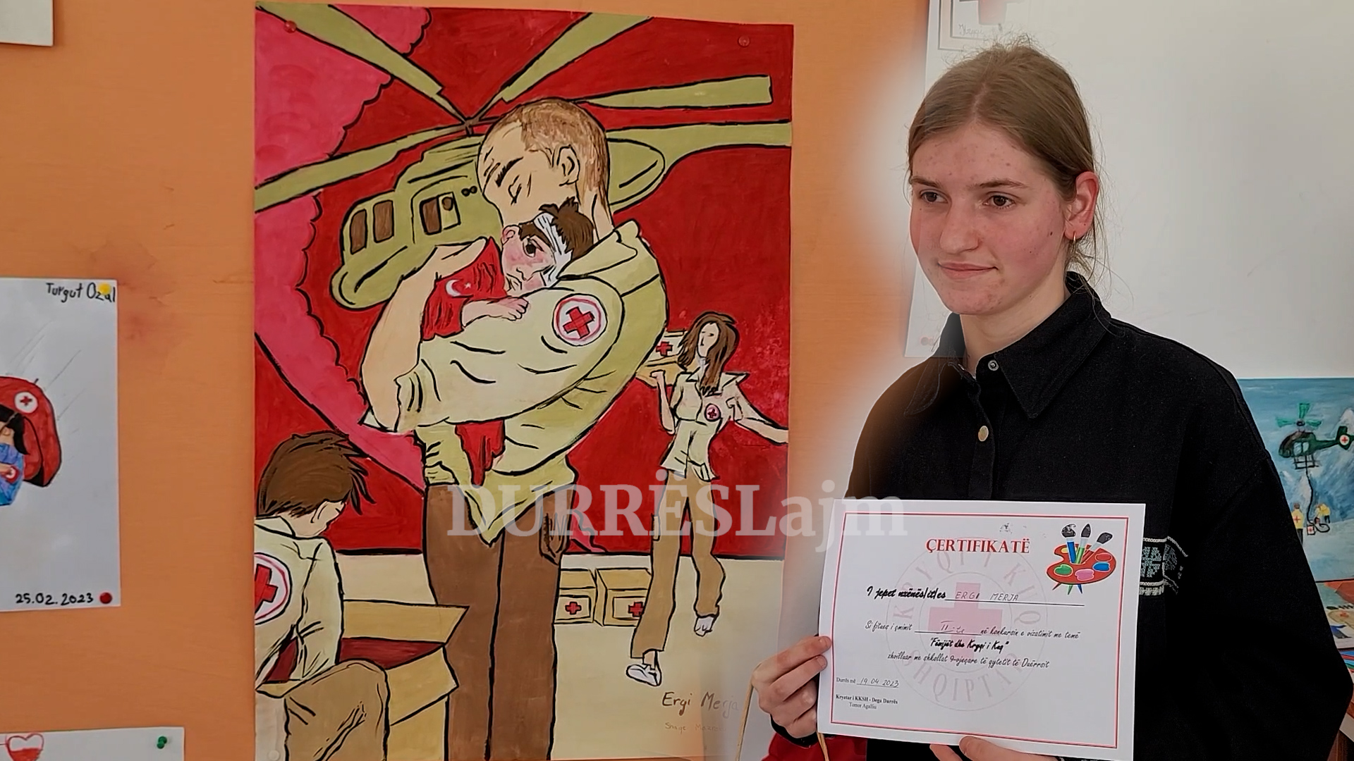 Dita Botërore e Kryqit të Kuq/ Hapet ekspozitë pikture në Durrës nga nxënësit e shkollave 9-vjeçare (VIDEO)