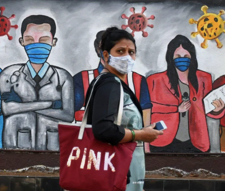 COVID-19, India rikthen maskat