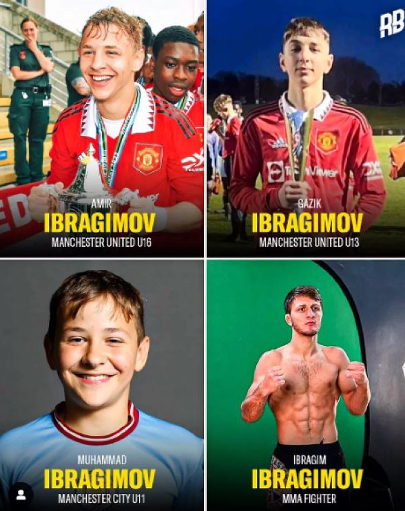 Katër vëllezërit rusë të lindur për sport, tre luajnë për dy klubet e Manchesterit, tjetri luftëtar në MMA