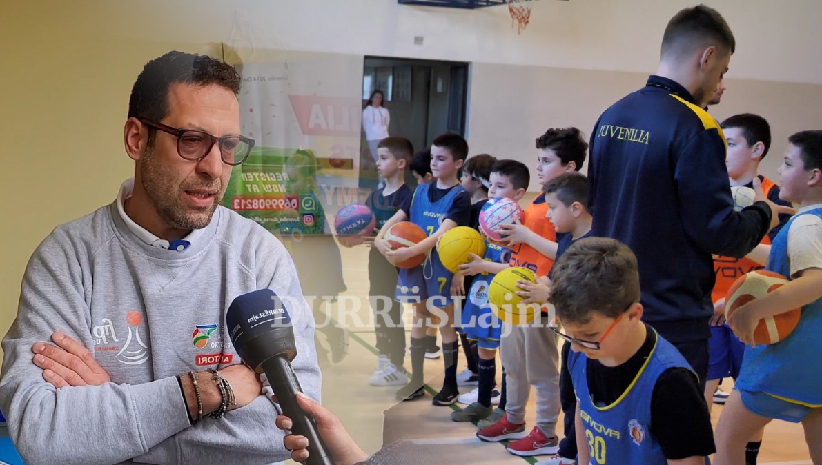 Përvojë unike për të vegjlit në Durrës, stërvitje me trajnerë të Federatës Italiane të Basketbollit (VIDEO)