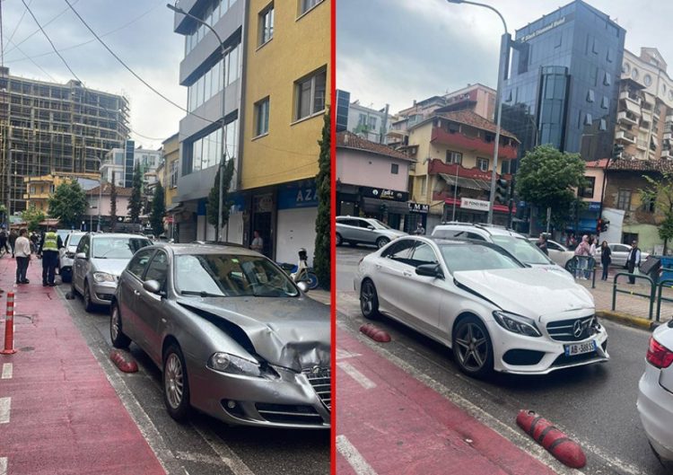 Aksident masiv në Tiranë, përplasen 7 automjete