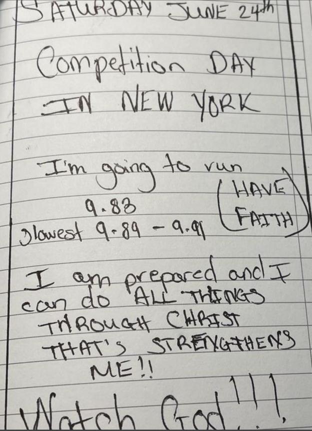 Hughes thyen rekordin 30 vjeçar në 100 metra, e pa në ëndërr dhe e shënoi në letër