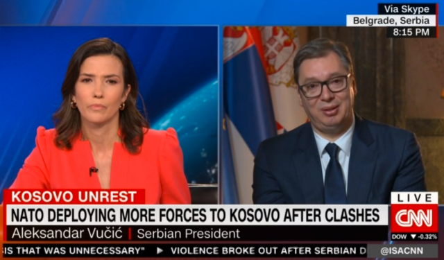 Vuçiç zihet ngushtë gjatë intervistës në “CNN”: S’të dëgjova…
