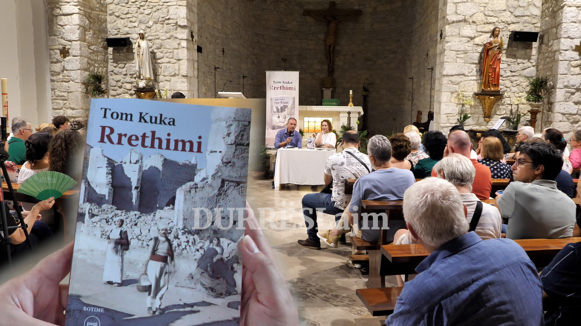Një mbrëmje letrare në katedrale, promovohet në Durrës romani &#8220;Rrethimi&#8221; i Tom Kukës (VIDEO)