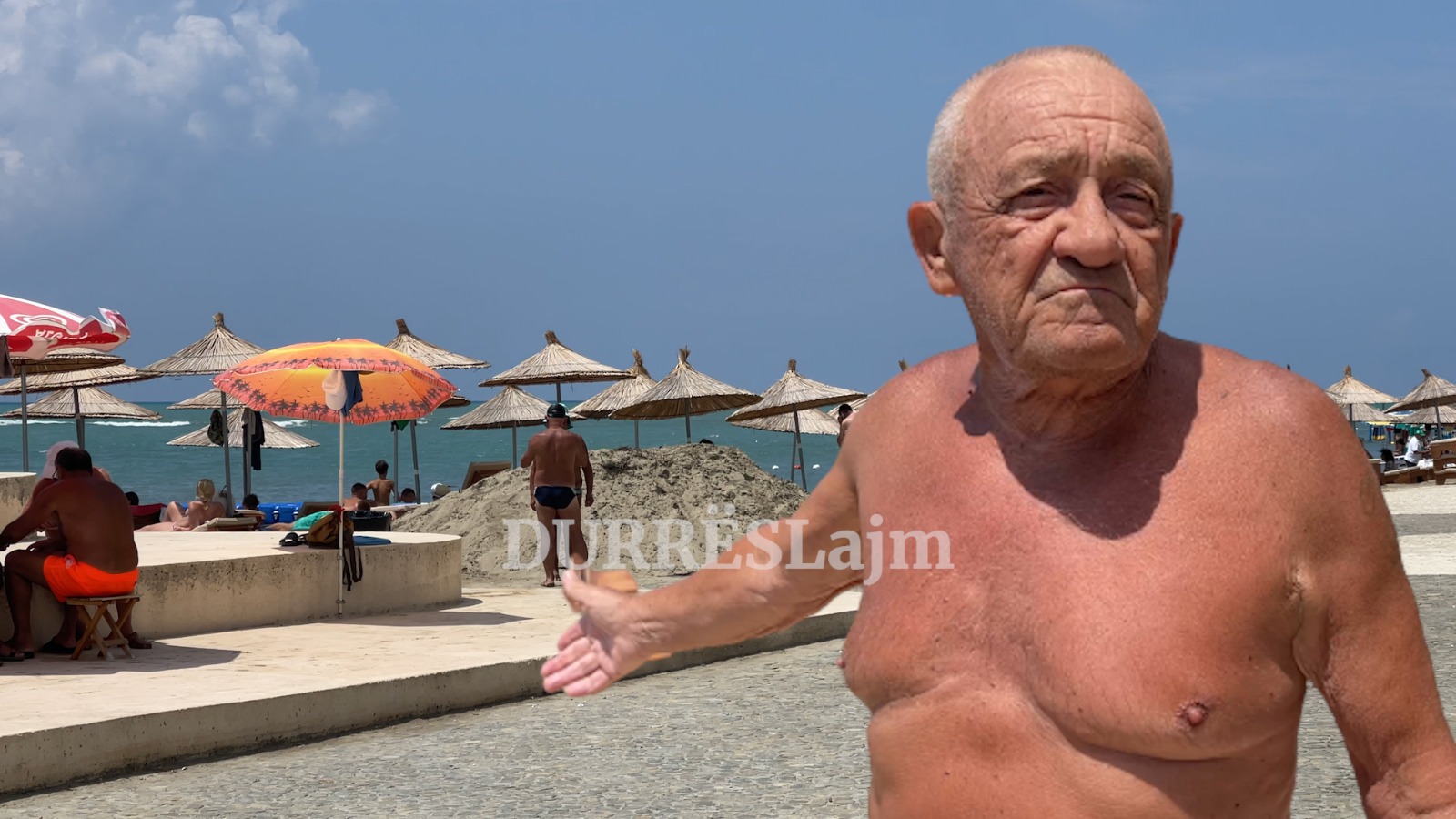 Plazh mbi beton në Durrës, privati “mbush” me rërë gurët dekorativë të shëtitores “Taulantia” (VIDEO)