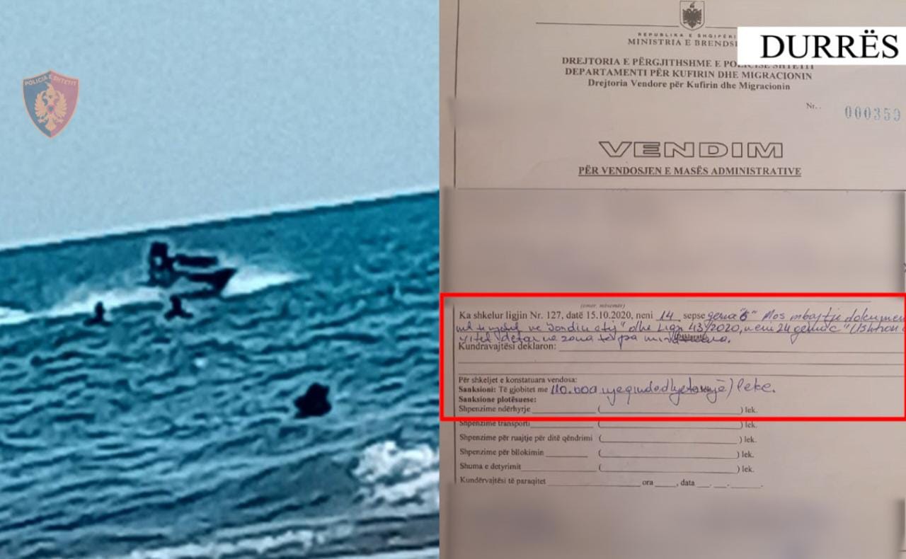 Rrezikoi jetën e pushuesve në Spille, ja si u ndëshkua drejtuesi i Jet Sky nga policia e Durrësit