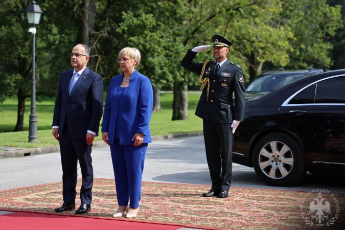 Bajram Begaj pritet nga presidentja e Sllovenisë Nataša Pirc Musar