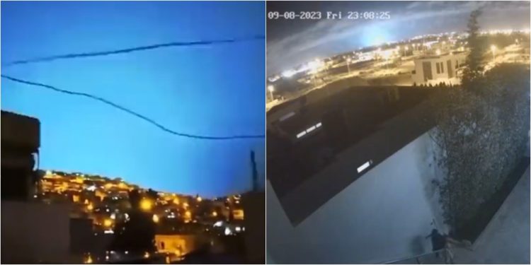 Tre minuta para se të ndihej tërmeti, shfaqen drita të pazakonta në qiellin e Marokut (VIDEO)