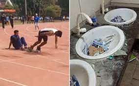 Atletët mbushin tualetin me shiringa pasi bënë doping, në pistë vetëm një sportist në garën e 100 metrave
