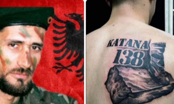 Daku fton në stadium gruan e Agim Ramadanit për ndeshjen Shqipëri-Çeki, futbollisti e ka përjetësuar në trup Komandant Katanën!