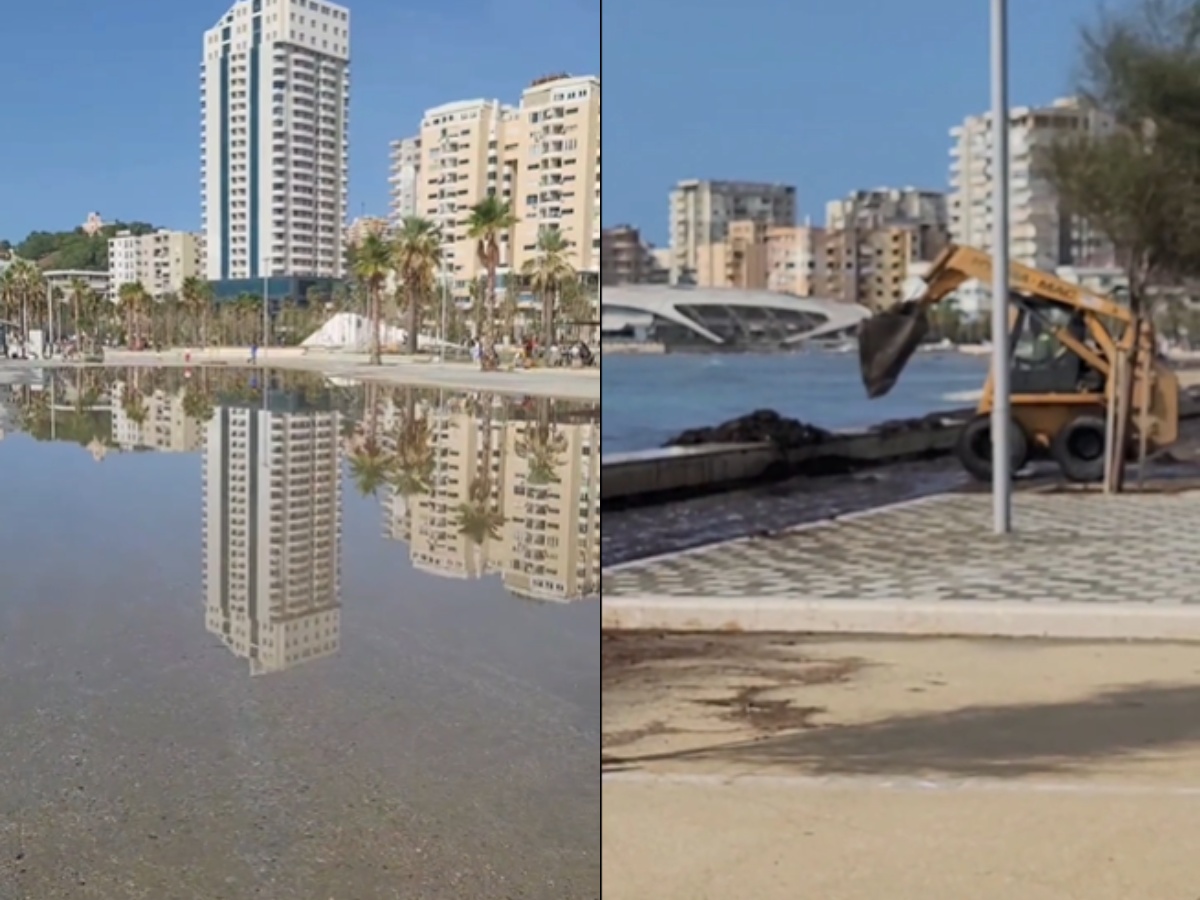Durrës/ Reshjet e shiut shndërrojnë shëtitoren “Taulantia” në një “pishinë” (VIDEO)