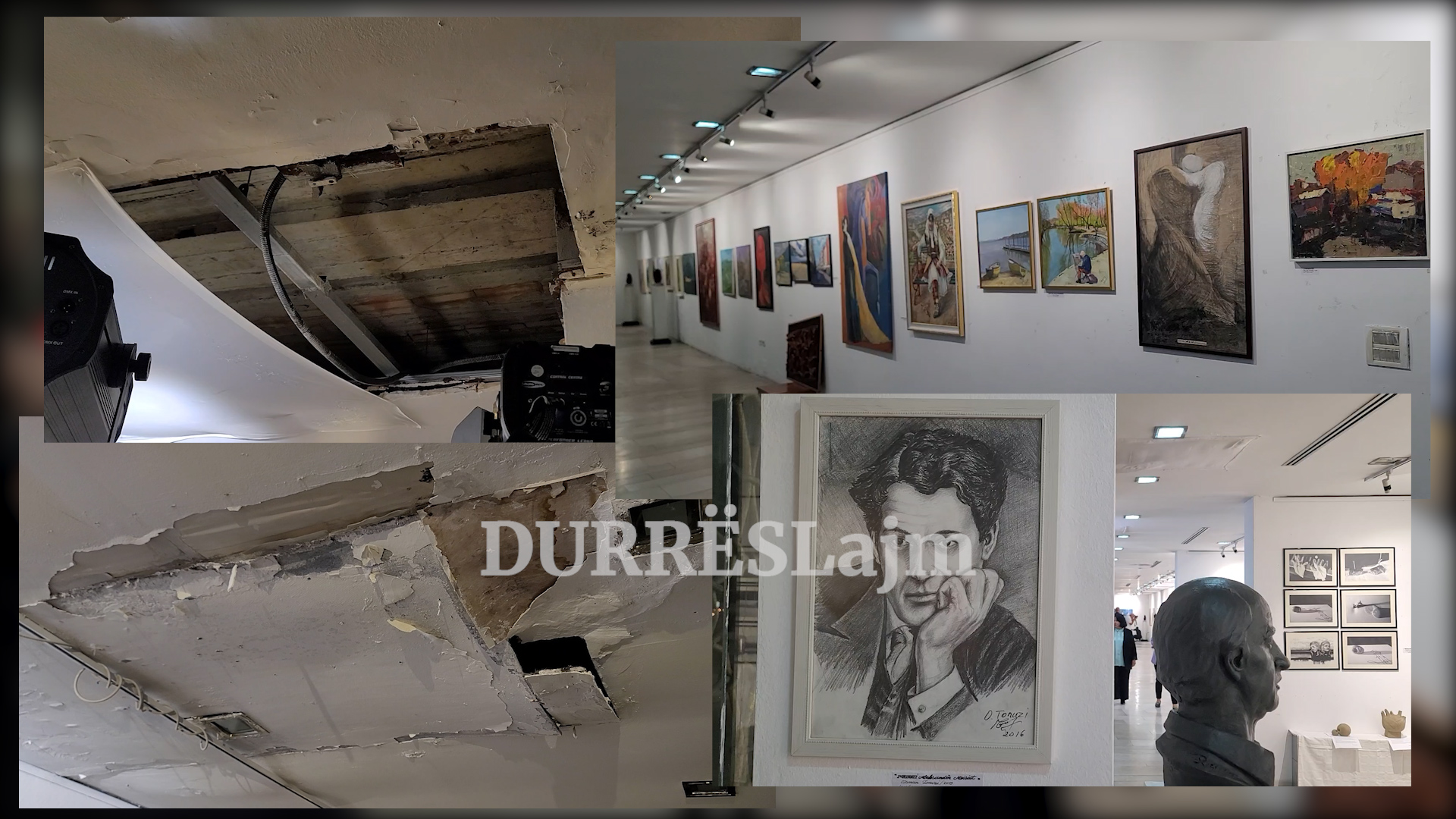 Një ekspozitë protestë e artistëve të Durrësit: Prej 30 vitesh nuk kemi galeri arti, aktualja ofron kushte skandaloze! (VIDEO)